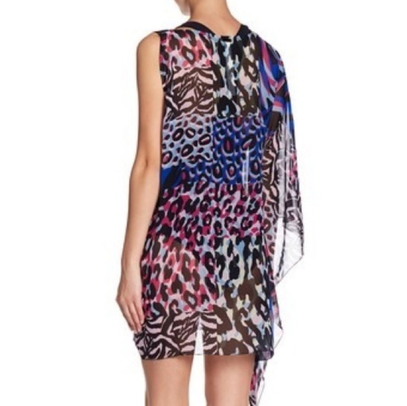 Versace Beachwear Asymmetrical Sheer Silk Coverup - Picture 6 of 8